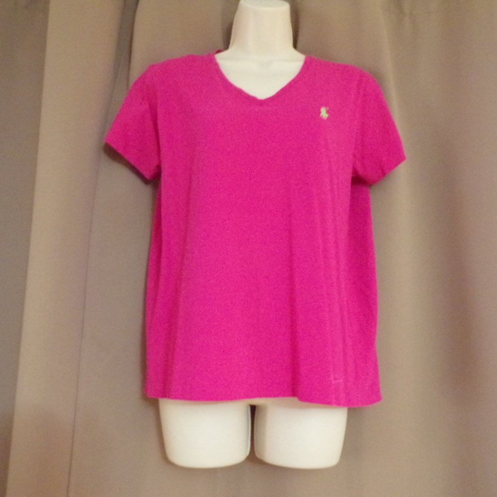 EUC Ralph Lauren Fuchsia Sport Tee Size L